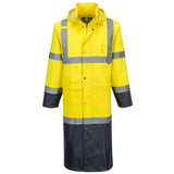 Portwest H446 Waterproof Hi-Vis Contrast Raincoat 122cm