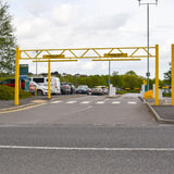 fixed-height-restriction-barriers-goalposts-vehicle-gates-overhead-low-clearance-systems-access-control-warning-enforcement-car-parks-toll-booths-truck-hgv-stops-airports-industrial-sites-warehouses-theme-parks-commercial-residential-shopping-centres-stadium-parking