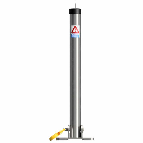 Hinged-folding-parking-post-with-integrated-locks-fb-fire-brigade-padlock-keys-secure-car-park-apartment-blocks-cities-anti-theft-heavy-duty-stainless-galvanised-powder-coated-steel-yellow-black-security-durable-vehicle-car-bollard-safety-schools-commercial-residential