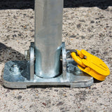 Hinged-folding-parking-post-with-integrated-locks-fb-fire-brigade-padlock-keys-secure-car-park-apartment-blocks-cities-anti-theft-heavy-duty-stainless-galvanised-powder-coated-steel-yellow-black-security-durable-vehicle-car-bollard-safety-schools-commercial-residential