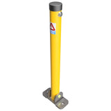 Hinged-folding-parking-post-with-integrated-locks-keys-secure-car-park-apartment-blocks-cities-anti-theft-heavy-duty-stainless-galvanised-powder-coated-steel-yellow-black-security-durable-vehicle-car-bollard-safety-schools-commercial-residential