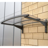 Haxby Canopy with clear PETG sheet offering wall-mounted weather protection