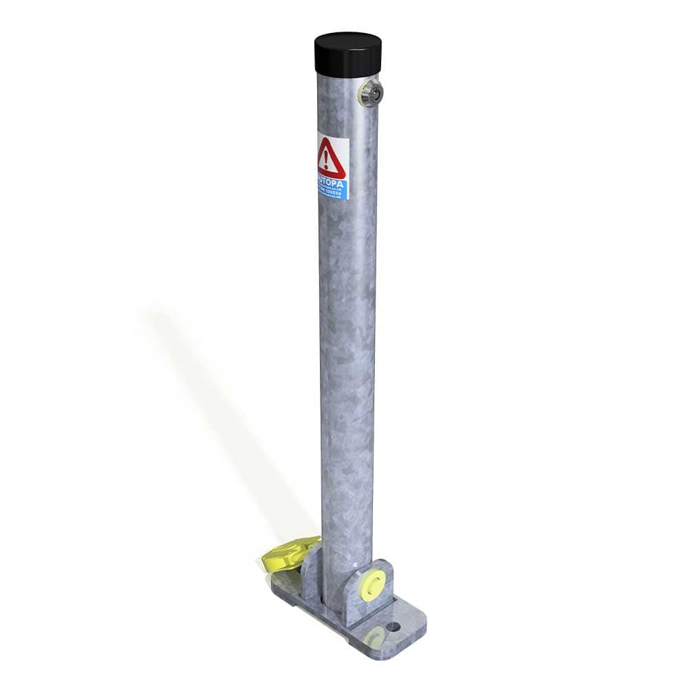 Folding parking post
