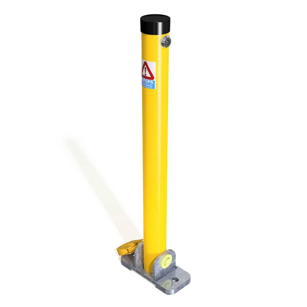 Folding parking post