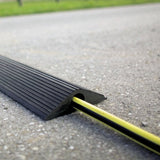 Hose-ramp-drive-over-1-channel-roll-out-10-metre-cable-protector-heavy-duty-vehicle-rubber-industrial-portable-cord-floor-wire-cover-management-hider-shield-outdoor-durable-compact-protection