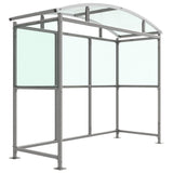 inglewood-open-fronted-modular-smoking-shelter-outdoor-area-cigarette-smoke-waterproof-weather-resistant-public-spaces-university-bars-resteraunts-free-standing-galvanised-mild-steel-heavy-duty-durable-commercial-receational-PETG-curved-roof