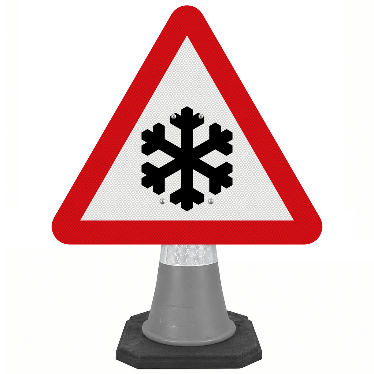 Ice 750mm Triangle Cone Sign (Single Cone) 554.2