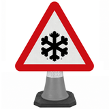 Ice 750mm Triangle Cone Sign (Single Cone) 554.2