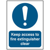 keep-access-to-fire-extinguisher-clear-door-sign-safety-extinguisher-signage-fire-evacuation-escape-hazard-identify-locate-instruct-alarm-prevention-regulations-compliance-gear-self-adhesive-rigid-PVC-foam-high-impact-polystyrene-photoluminescent-polycarbonate