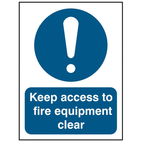 keep-access-to-fire-equipment-clear-door-sign-safety-extinguisher-signage-fire-evacuation-escape-hazard-identify-locate-instruct-alarm-prevention-regulations-compliance-gear-self-adhesive-rigid-PVC-foam-high-impact-polystyrene-photoluminescent-polycarbonate