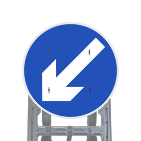 Reflective Quick Fit Sign Faces Chapter 8 Compliant The Red Book Road Sign High Visibility Traffic Safety Temporary Boards Custom Sign Frame RA1  HIP Class 2 RA2 Prismatic GRP Plastic Substrate Composite Dibond 