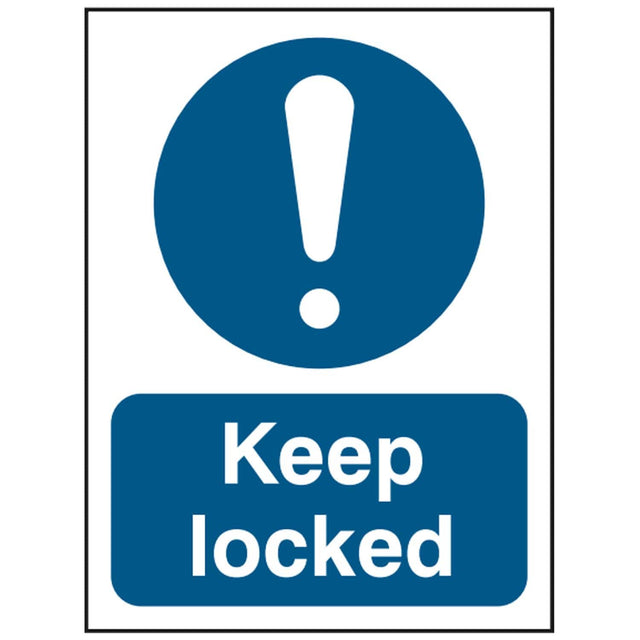 keep-locked-door-sign-safety-extinguisher-signage-fire-evacuation-escape-hazard-identify-locate-instruct-alarm-prevention-regulations-compliance-gear-self-adhesive-rigid-PVC-foam-high-impact-polystyrene-photoluminescent-polycarbonate