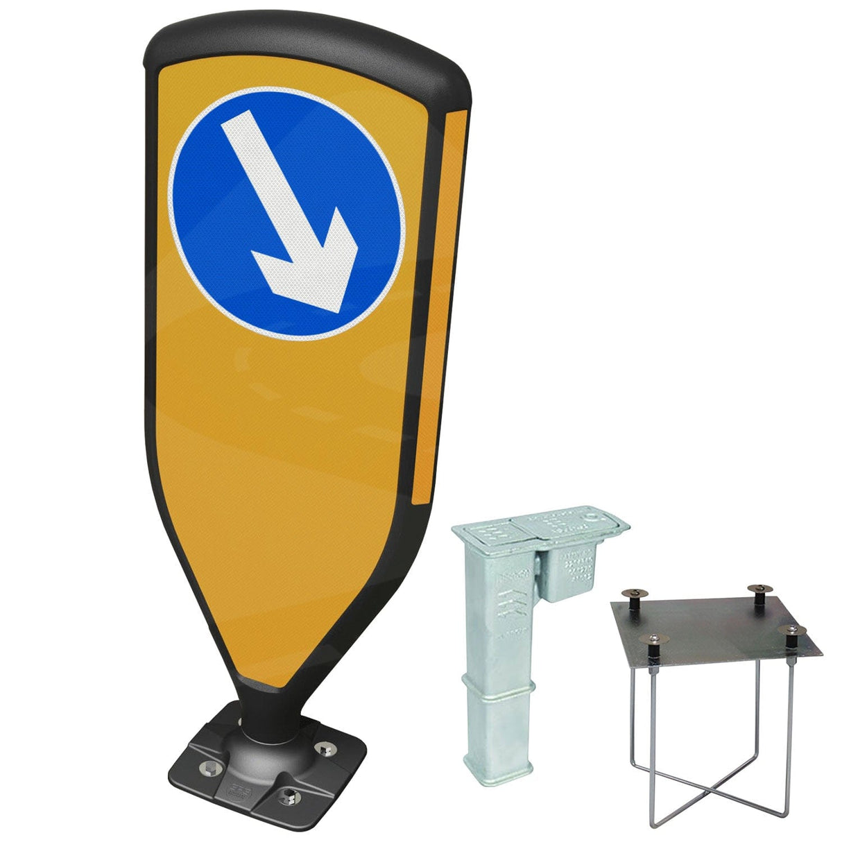 Retroreflective Reboundable Self-Righting Bollard