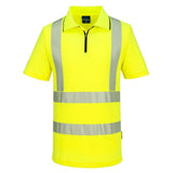 Portwest KX302 KX3 Sport Hi-Vis Zip Polo Shirt S/S