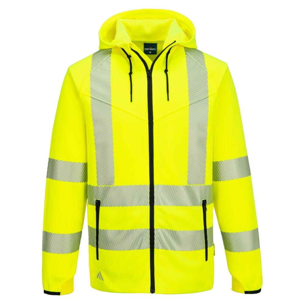 Portwest KX303 Class 3 KX3 Sport Hi-Vis Zipped Hoodie
