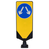 Morelock Yellow Bollard Keep Left Road Safety Traffic Highway Reflective Tape Flexible Removable Surface Mounted Anti-Ram High Visibility Durable Weather-Resistant Impact-Resistant Non-Corrosive