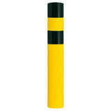 BLACK-BULL-heavy-duty-top-grade-steel-bollard-galvanised-powder-coated-yellow-black-industrial-durable-warehouses-factories-high-visibility-quality-TUV-tested-DGUV108007-surface-fix-bolt-down-concrete-in-ragged-concrete-filled