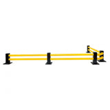 low-level-BLACK-BULL-ECO-barrier-modular-design-industrial-safety-warehouse-perimeter-protection-barricade-crash-impact-protection-boundary-fencing-collision-forklift-factories-guard-high-visibility-yellow-black-bolt-down-centre-end-section