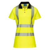 Portwest LW72 Class 2 Hi-Vis Women's Cotton Comfort Pro Polo Shirt S/S