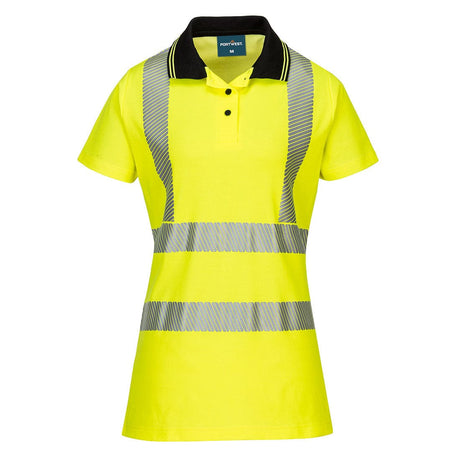 Portwest LW72 Class 2 Hi-Vis Women's Cotton Comfort Pro Polo Shirt S/S