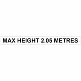 MAX-HEIGHT-2.05-2.2-metres-foamex-sign-for-height-restrictors-restriction-overhead-low-clearance-vehicle-gates-access-control-toll-booths-car-parks-enforcement-HGV-warning-industrial-commercial-sites-warehouses-theme-parks-residential-shopping-centres-stadium-parking