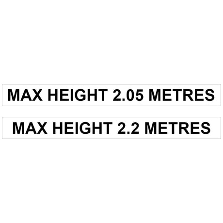 Height Restriction Barrier Warning Sign