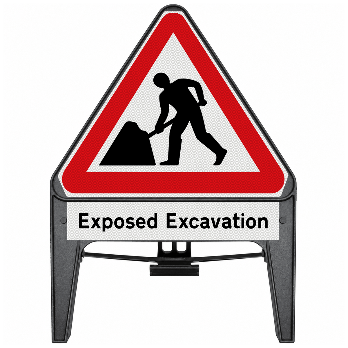 Men At Work with Exposed Excavation Supplementary Plate 750mm Q-Sign