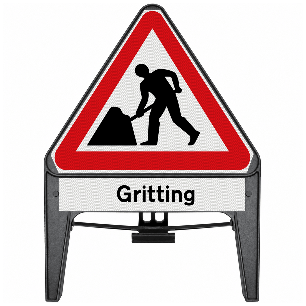 Men At Work with Gritting Supplementary Plate 750mm Q-Sign 7001