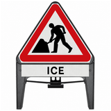 Men At Work with Ice Supplementary Plate 750mm Q-Sign 7001