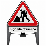 Men At Work with Sign Maintenance Supplementary Plate 750mm Q-Sign 7001