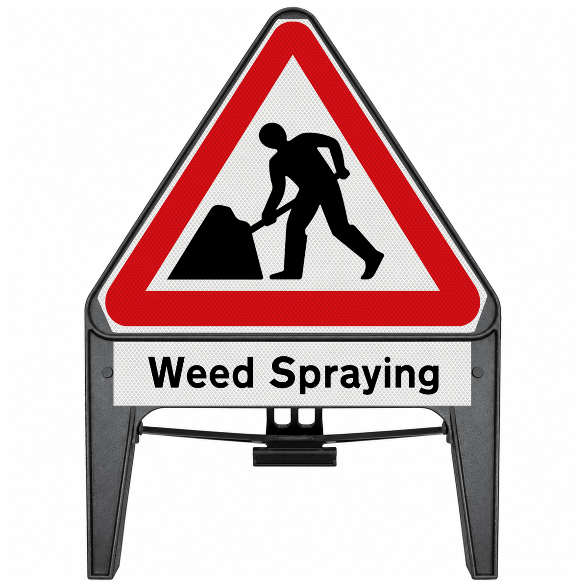 Men At Work with Weed Spraying Supplementary Plate 750mm Q-Sign