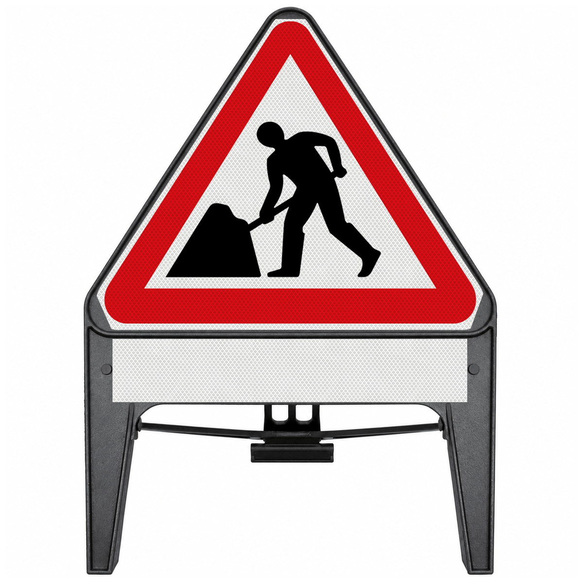 Men At Work with Blank Supplementary Plate 750mm Q-Sign 7001