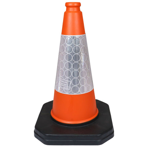 460mm Orange Traffic Cone PVC School Road Safety Events Sports Construction Temporary Obstructions Roadworks Restrictions High Visibility Portable Reflective 