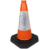 460mm Orange Traffic Cone PVC School Road Safety Events Sports Construction Temporary Obstructions Roadworks Restrictions High Visibility Portable Reflective
