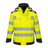 Portwest MV70 Waterproof Modaflame Rain+ Hi-Vis Multi-Norm Contrast FR Jacket