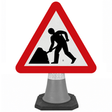 Men At Work 750mm Triangle Cone Sign (Single Cone) 7001