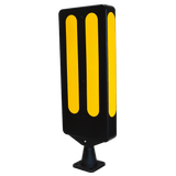 Morelock Yellow Bollard Keep Left Road Safety Traffic Highway Reflective Tape Flexible Removable Surface Mounted Anti-Ram High Visibility Durable Weather-Resistant Impact-Resistant Non-Corrosive