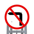 No Left Turn Quick Fit Sign Face Diagram