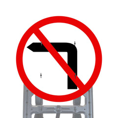 No Left Turn Quick Fit Sign Face Diagram
