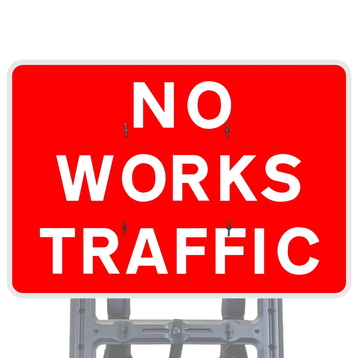 No Works Traffic Quick Fit Sign Face