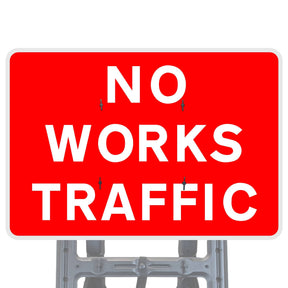 No Works Traffic Quick Fit Sign Face