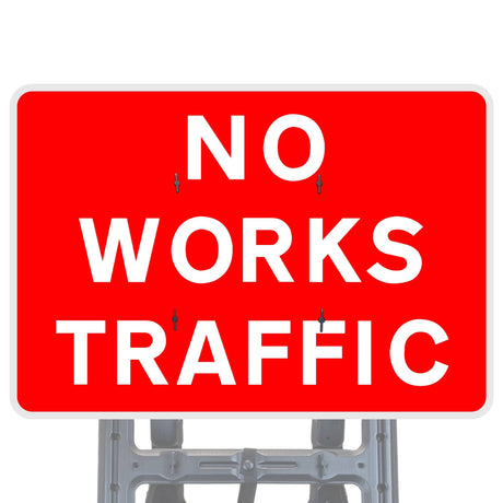 No Works Traffic Quick Fit Sign Face