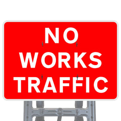 No Works Traffic Quick Fit Sign Face