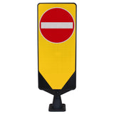 Morelock Yellow Bollard Keep Left Road Safety Traffic Highway Reflective Tape Flexible Removable Surface Mounted Anti-Ram High Visibility Durable Weather-Resistant Impact-Resistant Non-Corrosive