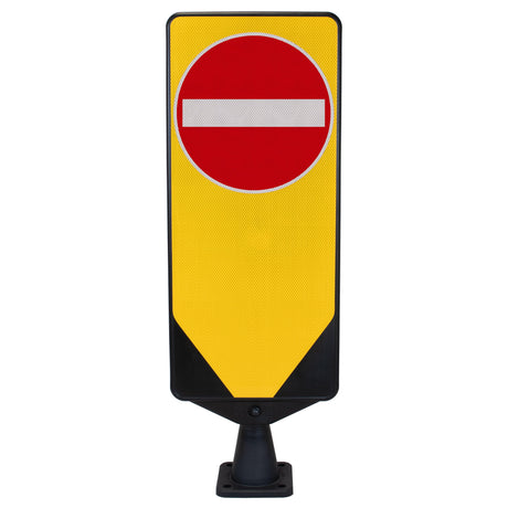Morelock Yellow Bollard Keep Left Road Safety Traffic Highway Reflective Tape Flexible Removable Surface Mounted Anti-Ram High Visibility Durable Weather-Resistant Impact-Resistant Non-Corrosive