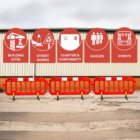 Chapter-8-gate-barrier-road-street-safety-roadside-reflective-temporary-roadworks-barricade-groundworks-construction-events-protection-anti-trip-wind-resistant-reflective-high-visibility-HDPE-events-queues-building-sites-custom-colour