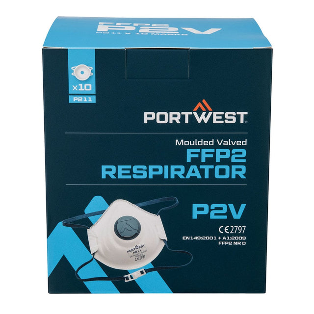 Portwest P211 Moulded FFP2 Valved Respirator (Pk10)