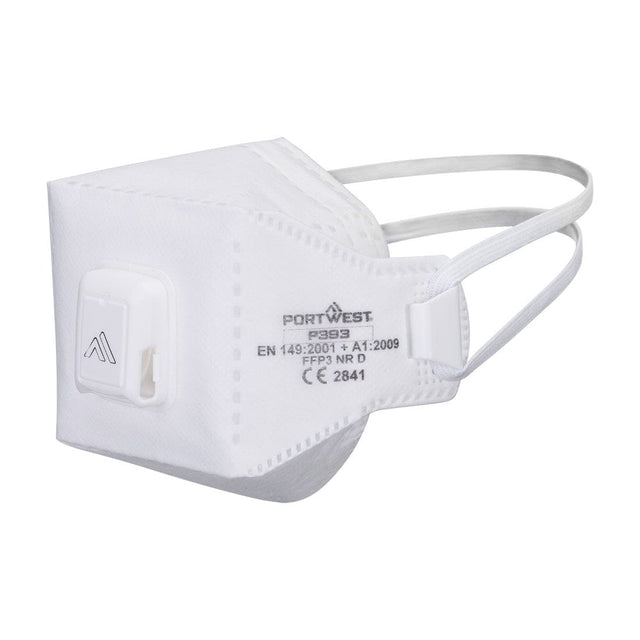 Portwest P393 EAGLE PRO FFP3 Valved Dolomite Fold Flat Respirator (Pk10)