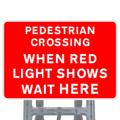 Pedestrian Crossing Quick Fit Sign Face Diagram