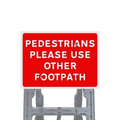 Pedestrians Footpath Quick Fit Sign Face 